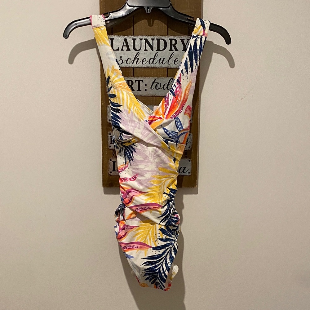 Tropical Print One Piece Swimsuit